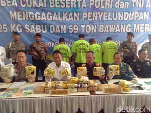 2 Kapal yang Ditangkap di Aceh Bawa 59 Ton Bawang Ilegal dan 25 Kg Sabu