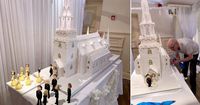 Megah! Kue Pengantin Berbentuk Gereja Ini Panjangnya 2,4 Meter