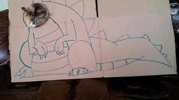 Godzilanya lagi duduk santai. (Foto: sadanduseless)