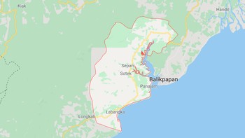 Sedangkan ini adalah Kabupaten Penajam Paser Utara. Foto: Google Maps