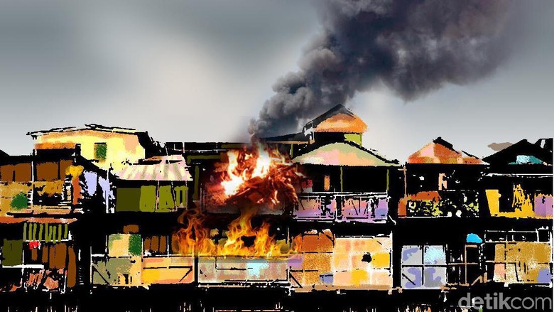 Kebakaran Rumah di Pancoran Berhasil Dipadamkan