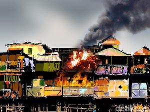 Kebakaran di Permukiman Padat Tamansari Jakbar, 23 Mobil Damkar Dikerahkan