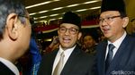 Momen Anies-Ahok-Djarot Saling Sapa di Pelantikan DPRD DKI