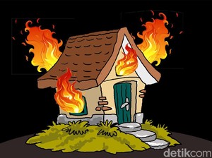 Wanita Lansia di Bandung Tewas Terjebak Rumah Panggung yang Terbakar