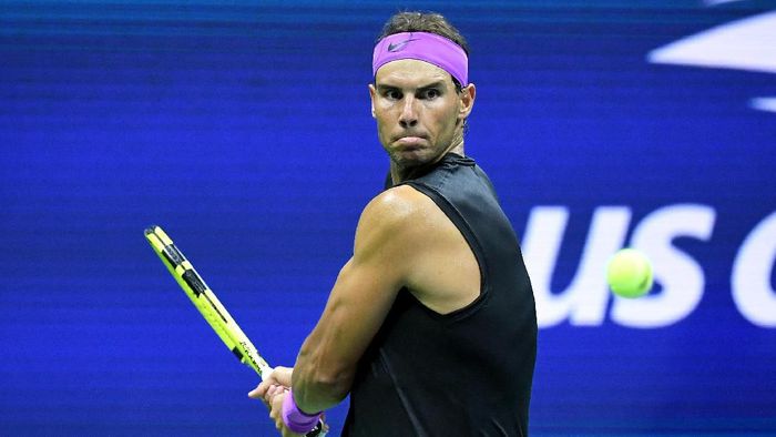 JUDI ONLINE Rafael Nadal menang tiga set langsung atas John Millman di babak pertama Amerika Serikat Terbuka 2019 (Foto: Emilee Chinn/Getty Images)
