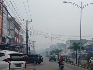 Penampakan Kota Dikepung Asap Karhutla