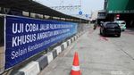 Uji Coba Jalur Angkutan Umum di Stasiun MRT Lebak Bulus