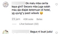 Adapula yang mengatakan Bebby hanya pansos dan juga mengaitkan kejadian itu dengan judul sinetron azab. Dok. Instagram/bebby_fey