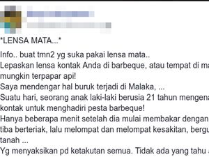 Benarkah Kabar Viral Lensa Kontak Bisa Meleleh Dekat Api?