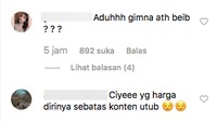 Ada beberapa netizen yang kepo dengan ceritanya, adapula yang tak peduli dan ada yang justru mengkritisi ulah Bebby Fey. Dok. Instagram/bebby_fey
