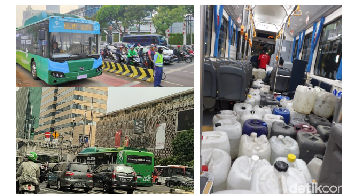 Kok Bisa Uji Coba Bus Listrik TransJakarta Pakai Jerigen Air?