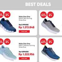 Butuh sepatu baru? Anda bisa mencari opsinya dengan harga lebih miring di iLOTTE. Situs belanja tersebut menawarkan Skechers dengan diskon 40% + 8%. E-commerce itu mendiskon berbagai varian sepatu Hoka One One berbagai warna. Foto: Istimewa