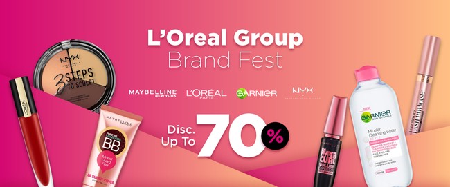 Ada pula JD.ID yang mengadakan LOreal Brand Fest. Merek-merek kecantikan di bawah grup LOreal seperti Maybelline, Garnier, hingga NYX, dan LOreal Paris diskon hingga 70%. Adapun flash sale yang diadakan setiap jam pada pukul 12:00 - 18:00. Foto: Istimewa
