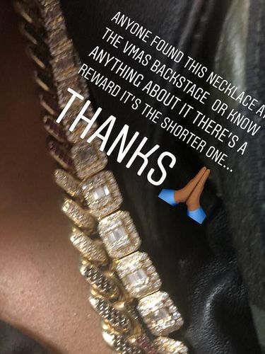 Kalung berlian Missy Elliott yang hilang di MTV VMA 2019.