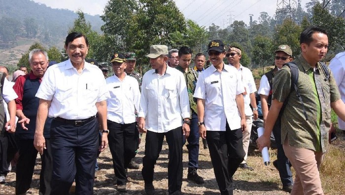 Ke Situ Cisanti, Luhut Tanam dan Tinjau Penyemaian Pohon Macadamia