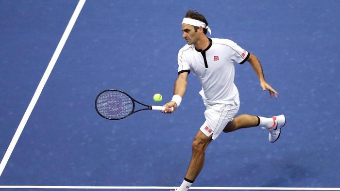 Roger Federer lolos ke babak ketiga AS Terbuka 2019. (Foto: Katharine Lotze/2019 Getty Images)