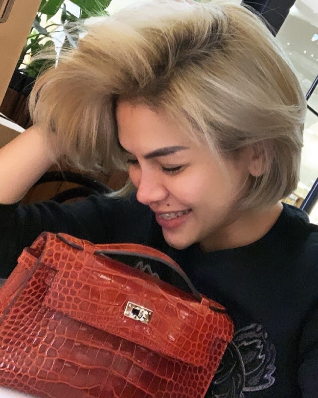 Inilah salah satu gaya mewah Nikita Mirzani. Nikita berpose bersama tas Hermes seri Kelly miliknya yang harganya mencapai lebih dari Rp 1/2 miliar. Foto: Instagram @nikitamirzanimawardi_17