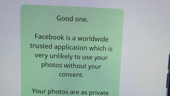 Facebook pernah menegaskan eksistensi sebagai aplikasi terpercaya yang menjunjung tinggi privasi... Itu dulu, sebelum ada skandal Cambridge Analytica. Kini Facebook rutin disoroti soal privasi. (Foto: via Boredpanda.com)