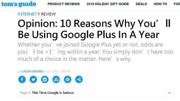 Sebuah artikel yang yakin benar Google Plus bakal sukses besar dalam 1 tahun, bahkan sampai memaparkan 10 alasan. Sekarang? RIP Google Plus, 2011-2019. (Foto: via Boredpanda.com)