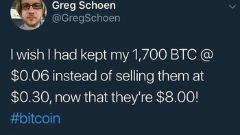 Kalau yang ini cuitan soal Bitcoin di masa lalu. Nggak kebayang ya? (Foto: via Boredpanda.com)