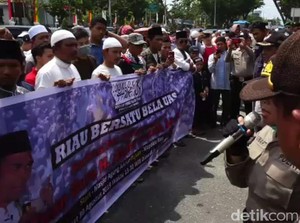 Forum Umat Islam di Pekanbaru Gelar Aksi Demo Dukung UAS