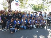 Ratusan Komunitas Motor Yamaha Serbu Pantai Losari Makassar