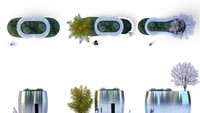 AmeniTREES ini juga dibuat dengan atap hijau. Istimewa/Dok. Inhabitat.