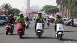 Konvoi Motor Listrik Serbu Bundaran HI