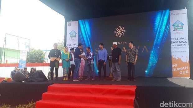 Gubernur DKI Jakarta Anies Baswedan dalam Festival Rumah DP 0 Rupiah di Jaktim