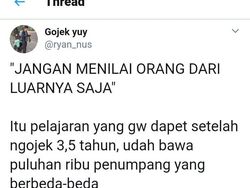 Abang Ojol Ini Ajarkan Jangan Nilai Orang dari Luarnya Saja
