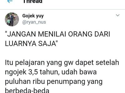 Abang Ojol Ini Ajarkan Jangan Nilai Orang dari Luarnya Saja