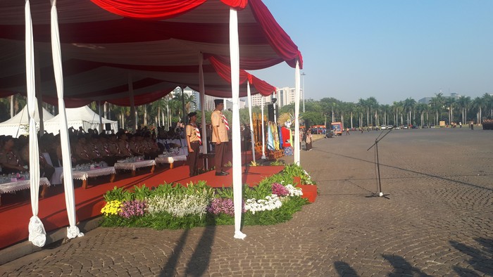 Anies Hadiri Upacara Apel Besar Hari Pramuka di Monas