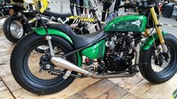 Ini motor Kawasaki W175 bergaya bobber milik Jokowi. Jokowi beberapa kali menggunakan motor ini. Foto: Rizki Pratama