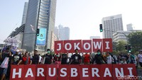 Aksi digelar di kawasan CFD, Jakarta.