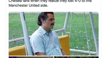 Fans Chelsea pun heran kenapa kemarin bisa kalah begitu telak lawan MU. Foto: istimewa