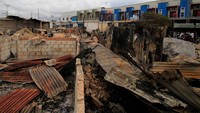 ondisi rumah warga masyarakat yang terbakar di Entrop.