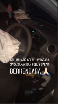 Kecelakaan, Mobil Ihsan Tarore Remuk, Airbag Sampai Keluar