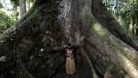 Festival ini untuk menghormati alam dan meminta diakhirinya pembakaran hutan Amazon. REUTERS/Ueslei Marcelino.