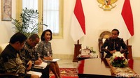 Panitia Seleksi (Pansel) Calon Pimpinan (Capim) KPK mendatangi Istana Negara untuk menyerahkan 10 nama calon pimpinan KPK ke Presiden Joko Widodo, Jakarta, Senin (2/9/2019).