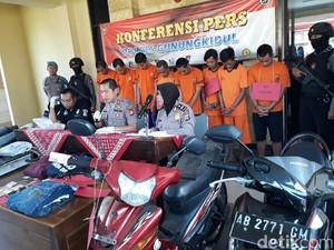 5 Kasus Curanmor Berbagai Modus Terungkap d Gunungkidul, 11 Orang Dibekuk
