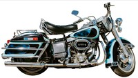 Pria berambut berjambul ini juga menyukai motor besar seperti Harley-Davison. Foto: Pool (GWSAUCTIONS)