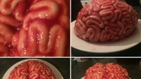 Jika kue dibentuk menyerupai otak manusia seperti ini, apakah Anda akan tetap memakannya atau justru kabur? Tampilannya seram. Foto: Istimewa