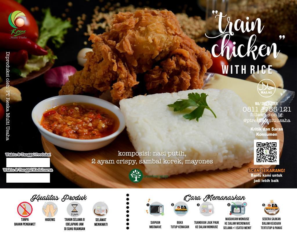 Menu makanan di Kereta api