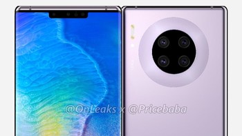 Mate 30 Pro diduga punya dimensi 158.1 x 73.6 x 8.7mm dengan bentang layar 6,6 inch. (Foto: Dok. @OnLeaks x @PriceBaba)