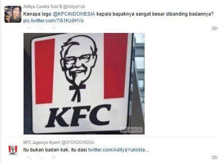 Kocaknya Cuitan Admin Twitter KFC yang Sering Bercanda dengan Netizen