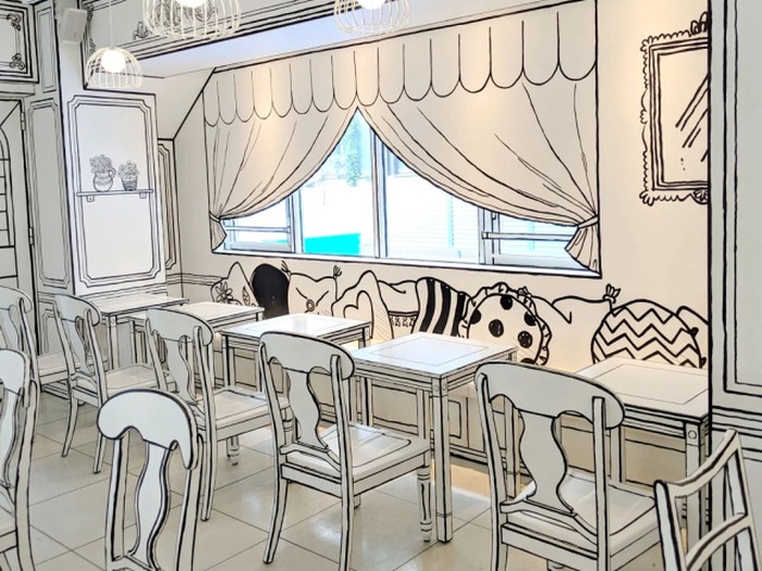 Kafe 2 Dimensi Ini Bikin Pengunjung Serasa Bersantap Di