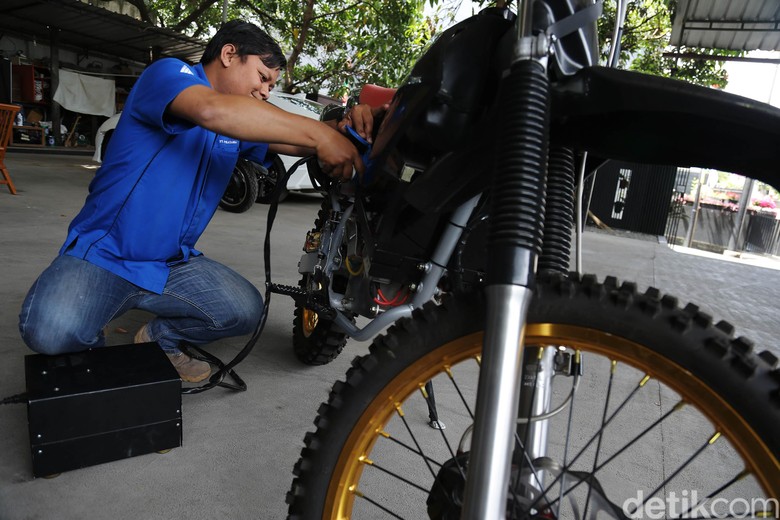 Motor listrik SDR made in Bandung Foto: Dikhy Sasra/detikcom Motor listrik SDR made in Bandung Foto: Dikhy Sasra/detikcom