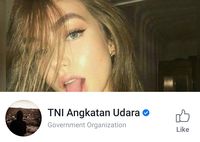 Page Facebook TNI AU Diretas, Muncul Foto Perempuan 'Dessy'