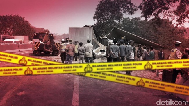 Truk Tak Kuat Nanjak Berujung Tabrakan Beruntun di Cipularang