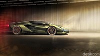 Mesin V12 hasil pengembangan Lamborghini pada Sian mampu menghasilkan tenaga setara 785 daya kuda sekaligus menjadi yang terbesar sepanjang sejarah banteng Italia. Sian juga mendapat tambahan tenaga 34 daya kuda dari sistem hybridnya. Sehingga secara total Sian punya tenaga setara 819 daya kuda. Istimewa/Lamborghini.